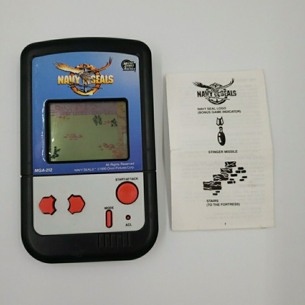 Vintage Handheld Travel Game Electronic Navy Seals Micro Games of America 1990